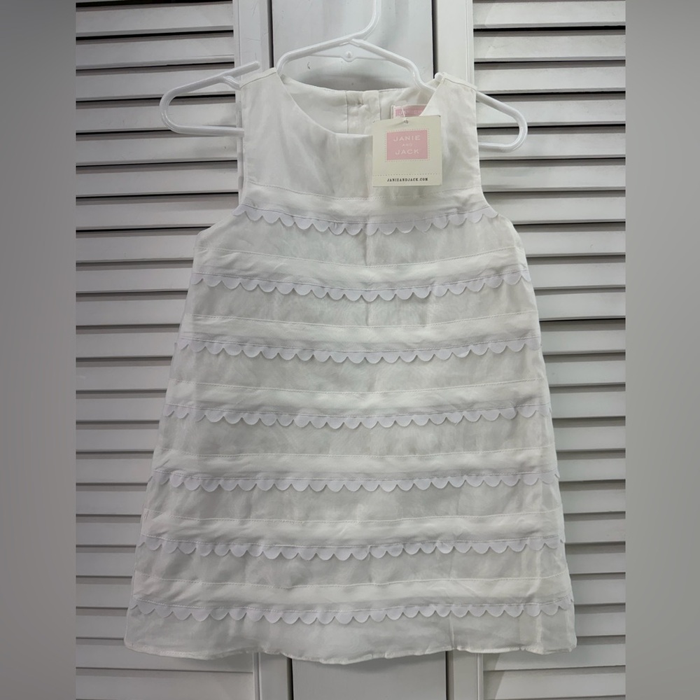 🆕Janie And Jack White Dress With Bloomers 18-24M